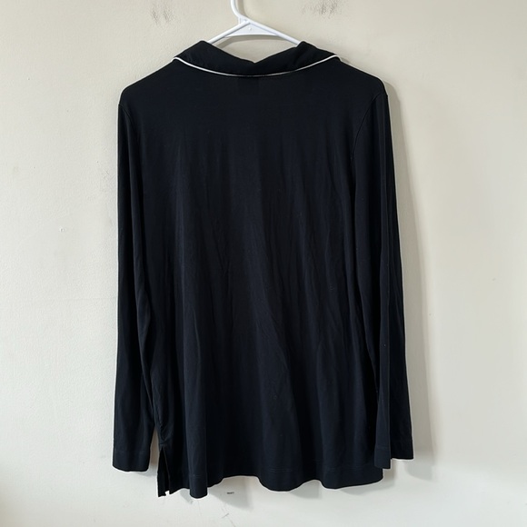 SOMA Cool Nights Pajama Long Sleeve Top Black Size Large - Picture 8 of 10